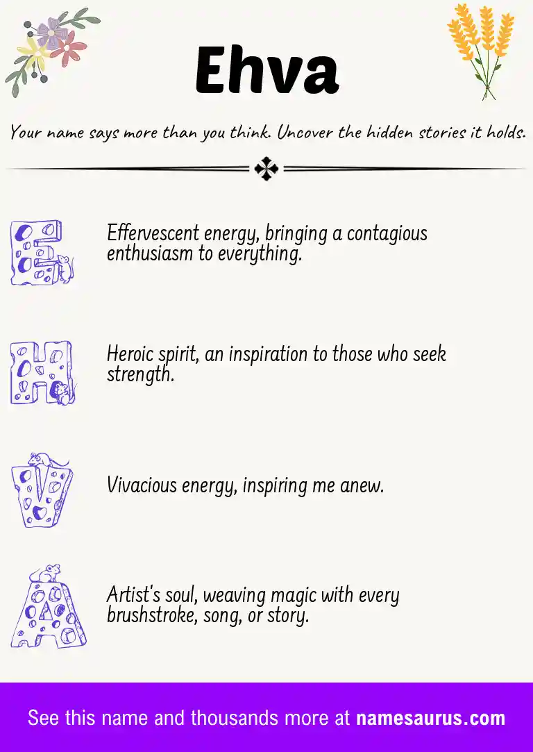 Acrostic poem about Ehva.