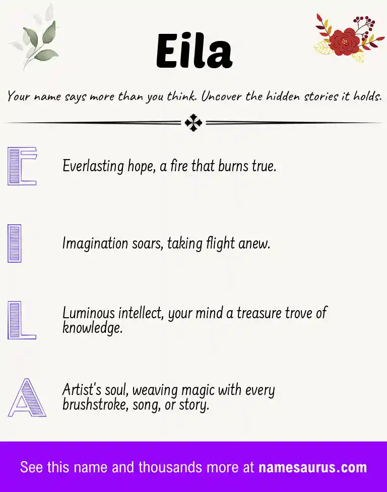 Acrostic poem about Eila.
