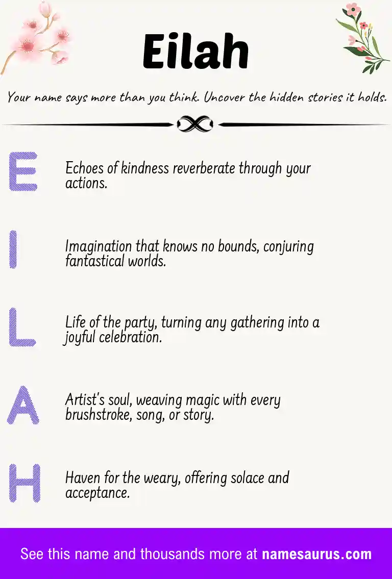 Acrostic poem about Eilah.