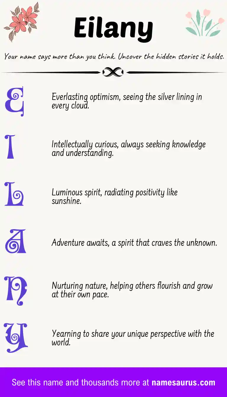 Acrostic poem about Eilany.