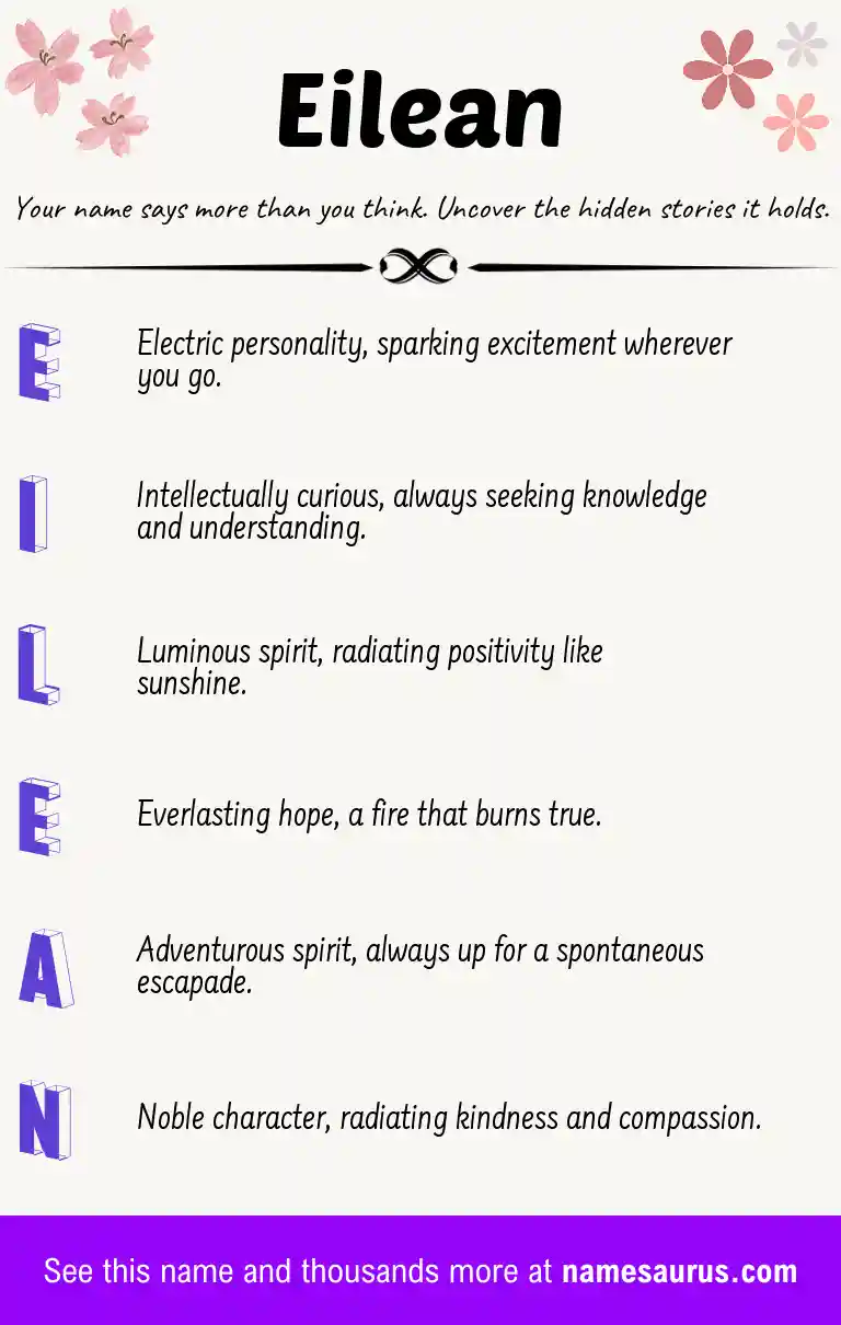Acrostic poem about Eilean.