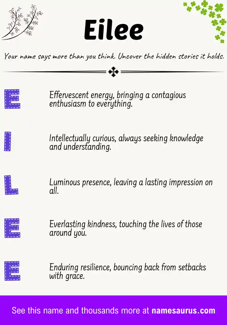 Acrostic poem about Eilee.