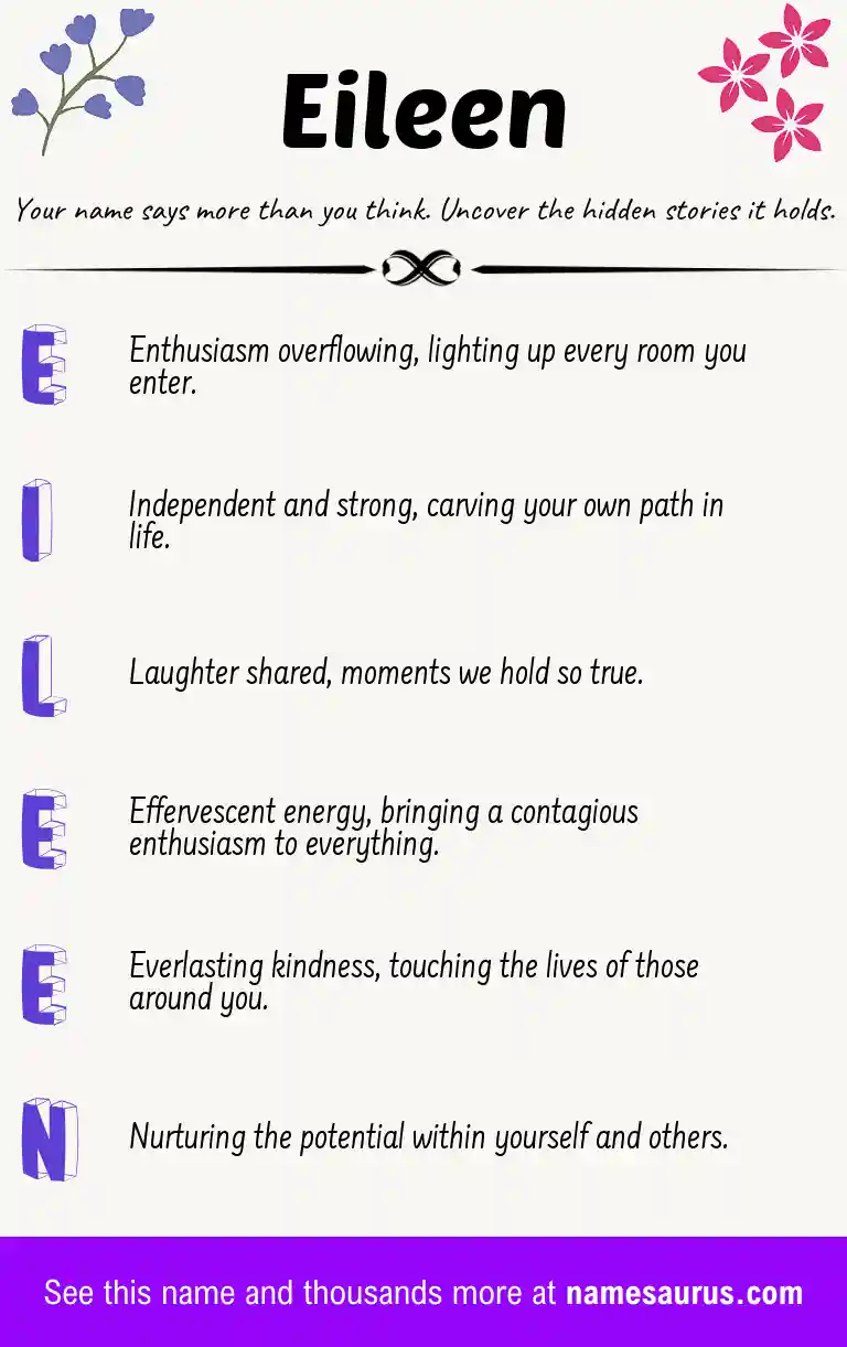 Acrostic poem about Eileen.