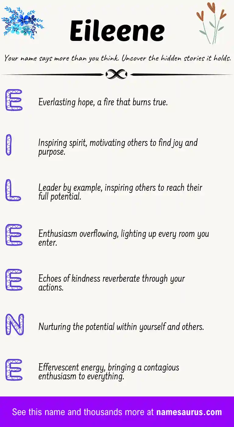 Acrostic poem about Eileene.