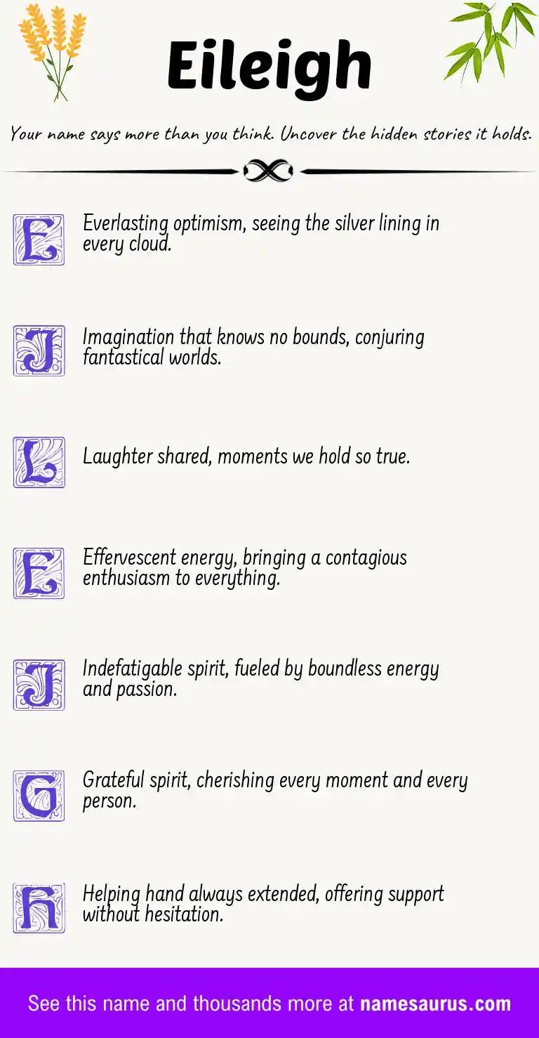 Acrostic poem about Eileigh.