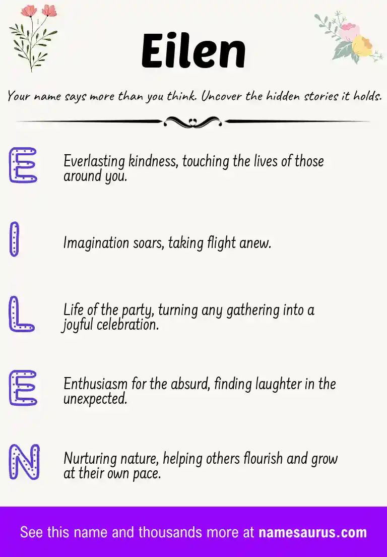 Acrostic poem about Eilen.