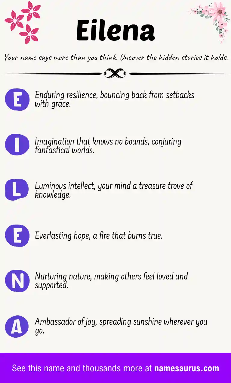Acrostic poem about Eilena.