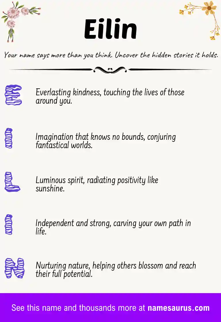 Acrostic poem about Eilin.