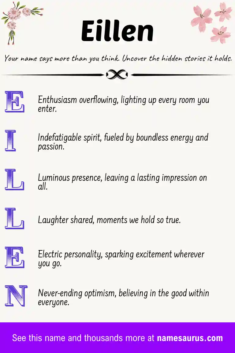 Acrostic poem about Eillen.
