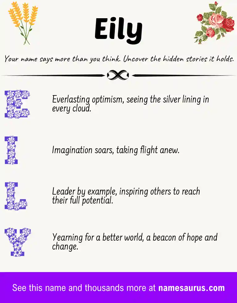 Acrostic poem about Eily.