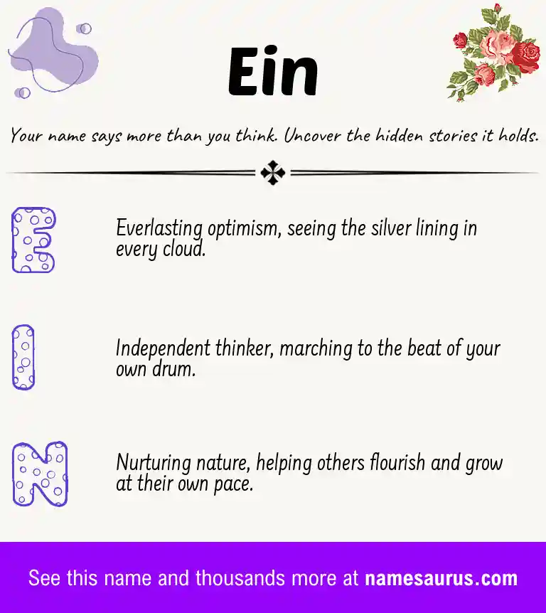 Acrostic poem about Ein.