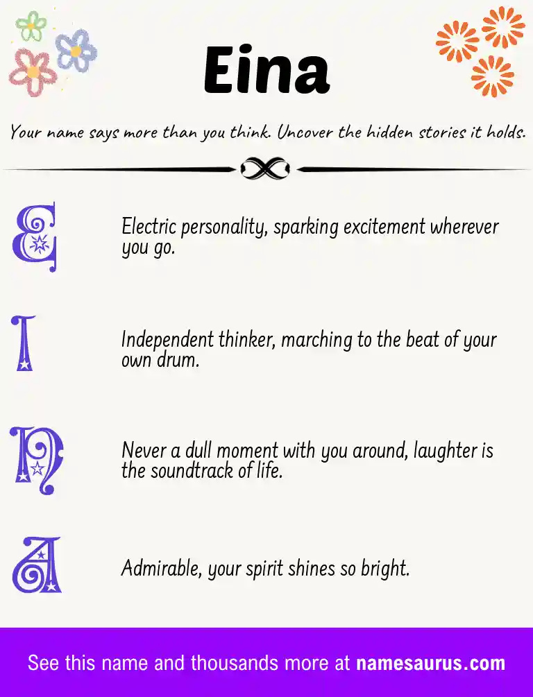 Acrostic poem about Eina.