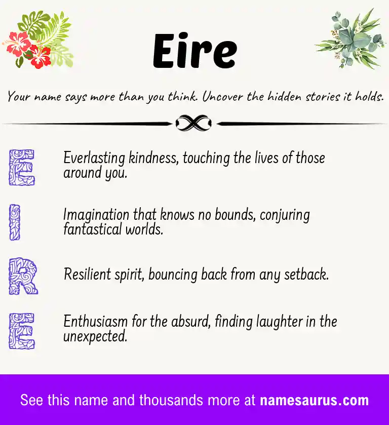 Acrostic poem about Eire.