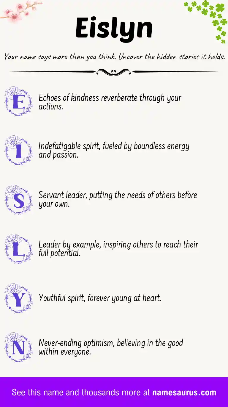 Acrostic poem about Eislyn.