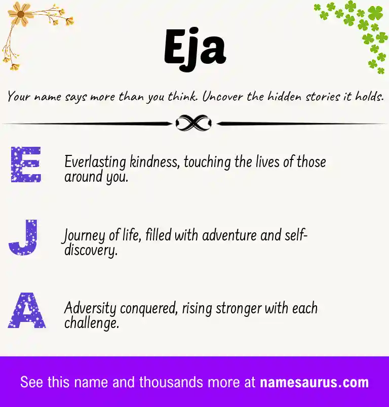Acrostic poem about Eja.