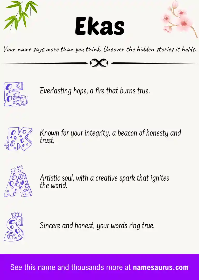 Acrostic poem about Ekas.