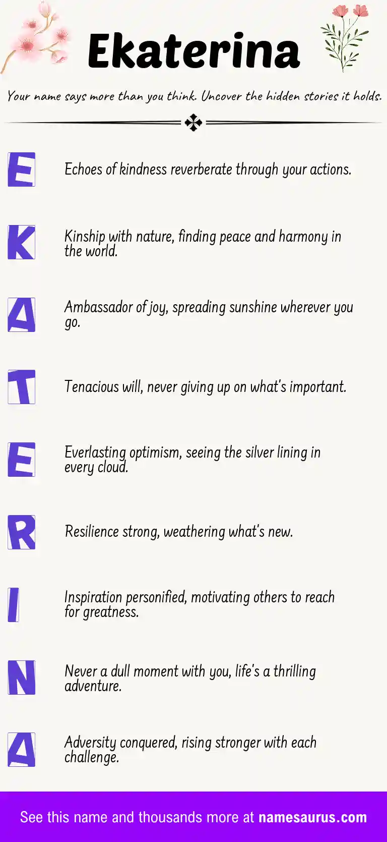 Acrostic poem about Ekaterina.