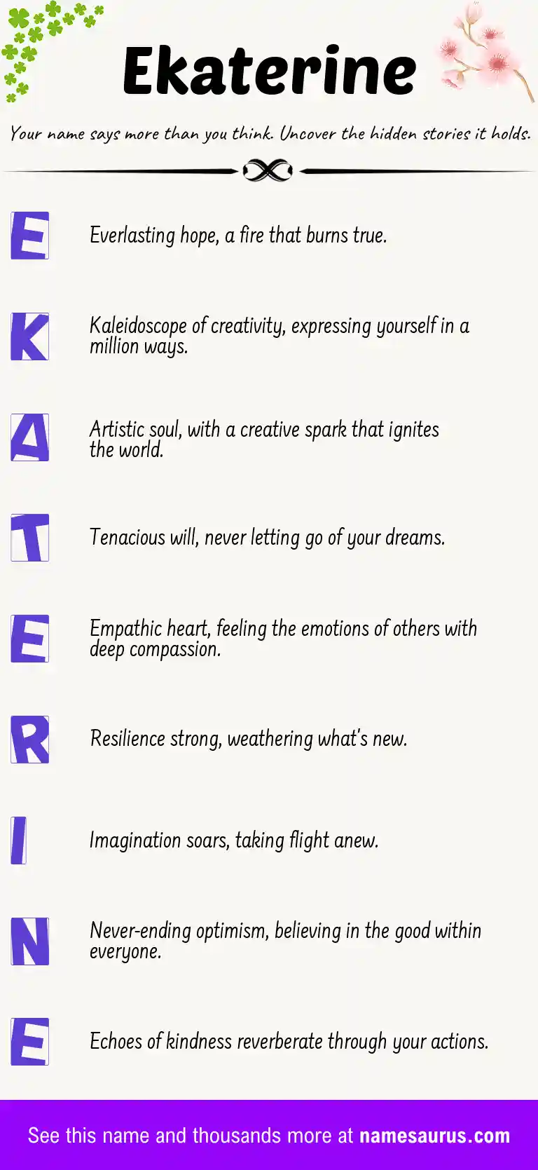 Acrostic poem about Ekaterine.