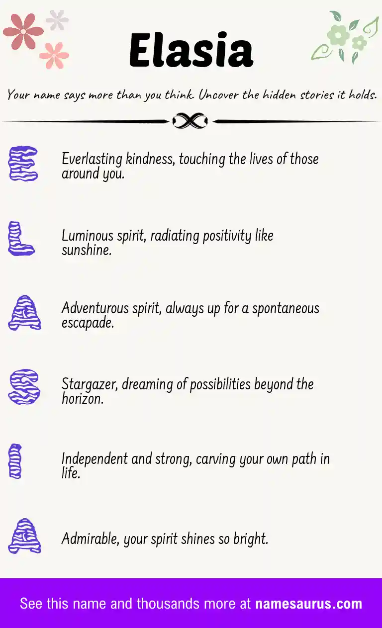 Acrostic poem about Elasia.