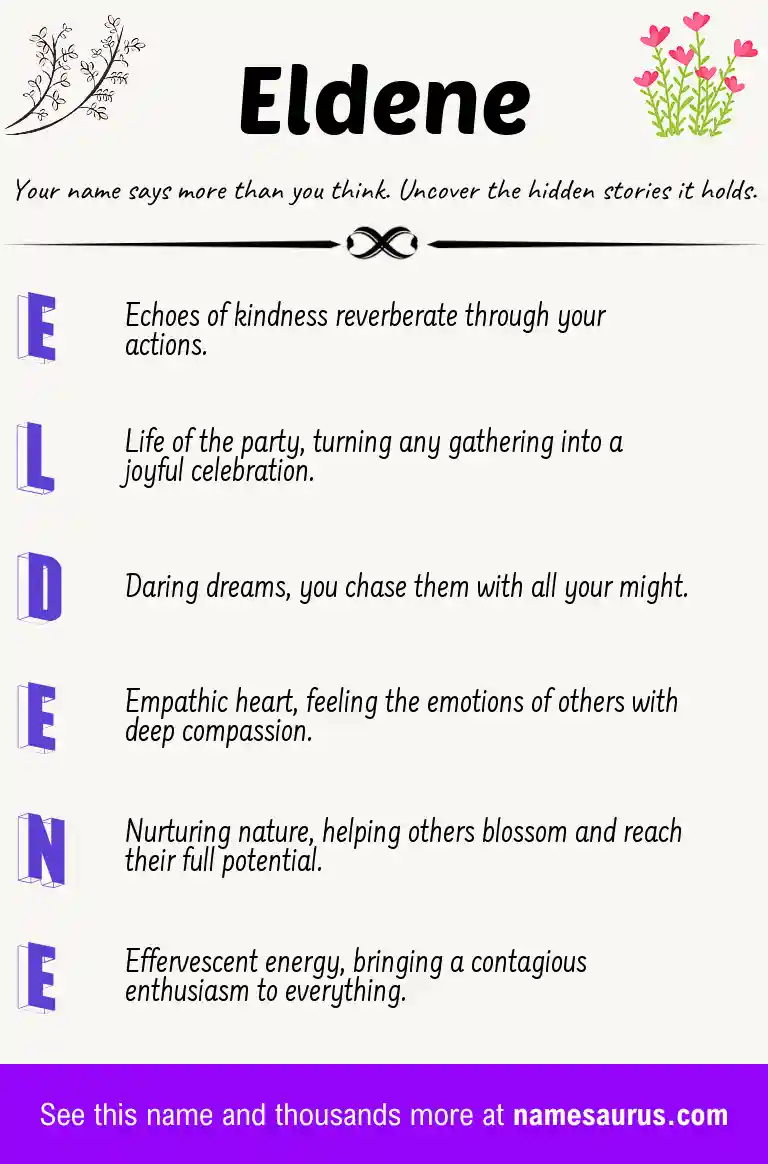 Acrostic poem about Eldene.