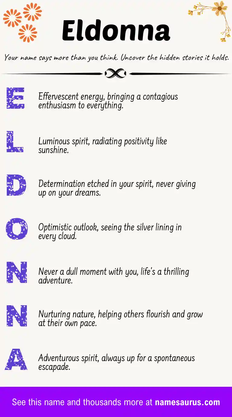 Acrostic poem about Eldonna.