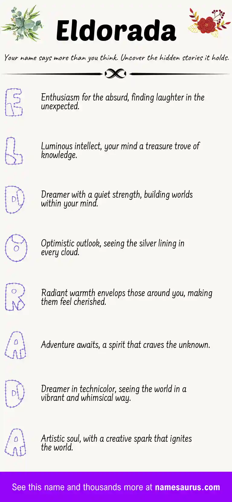 Acrostic poem about Eldorada.