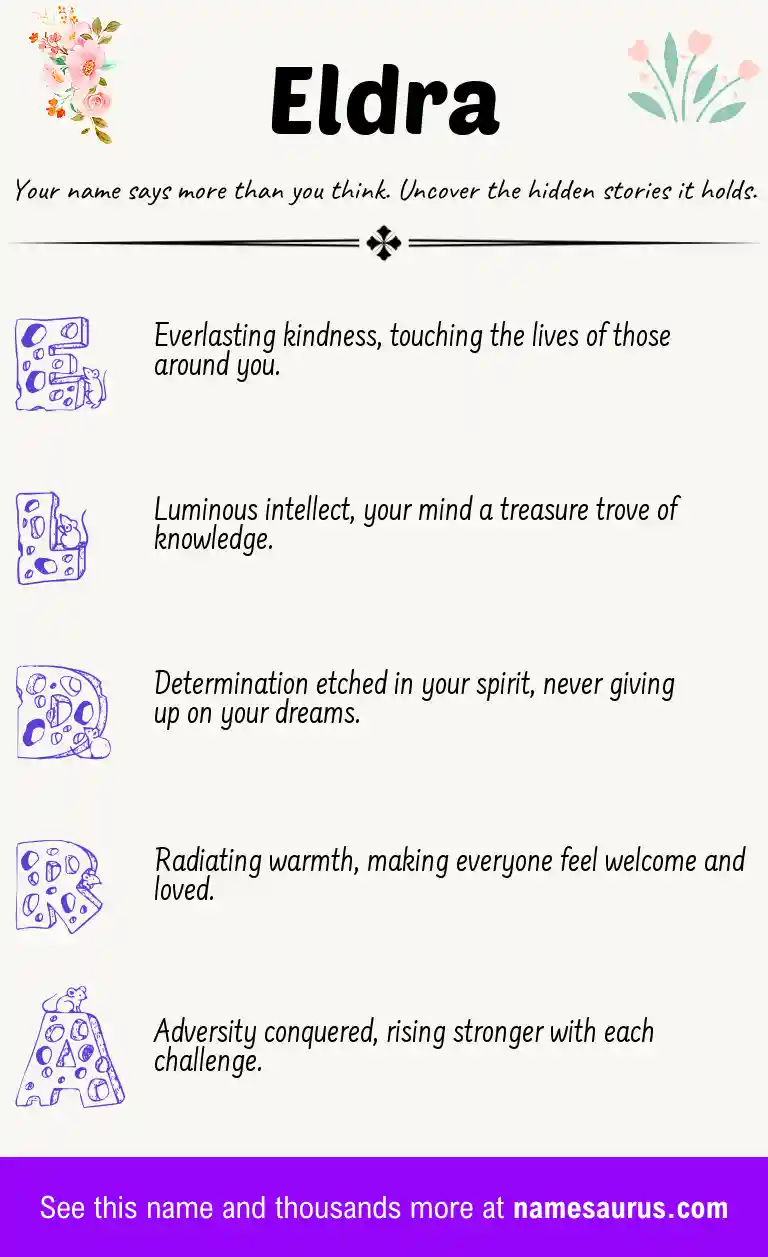 Acrostic poem about Eldra.