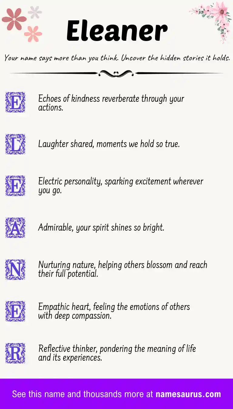 Acrostic poem about Eleaner.