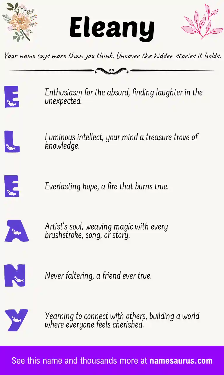 Acrostic poem about Eleany.