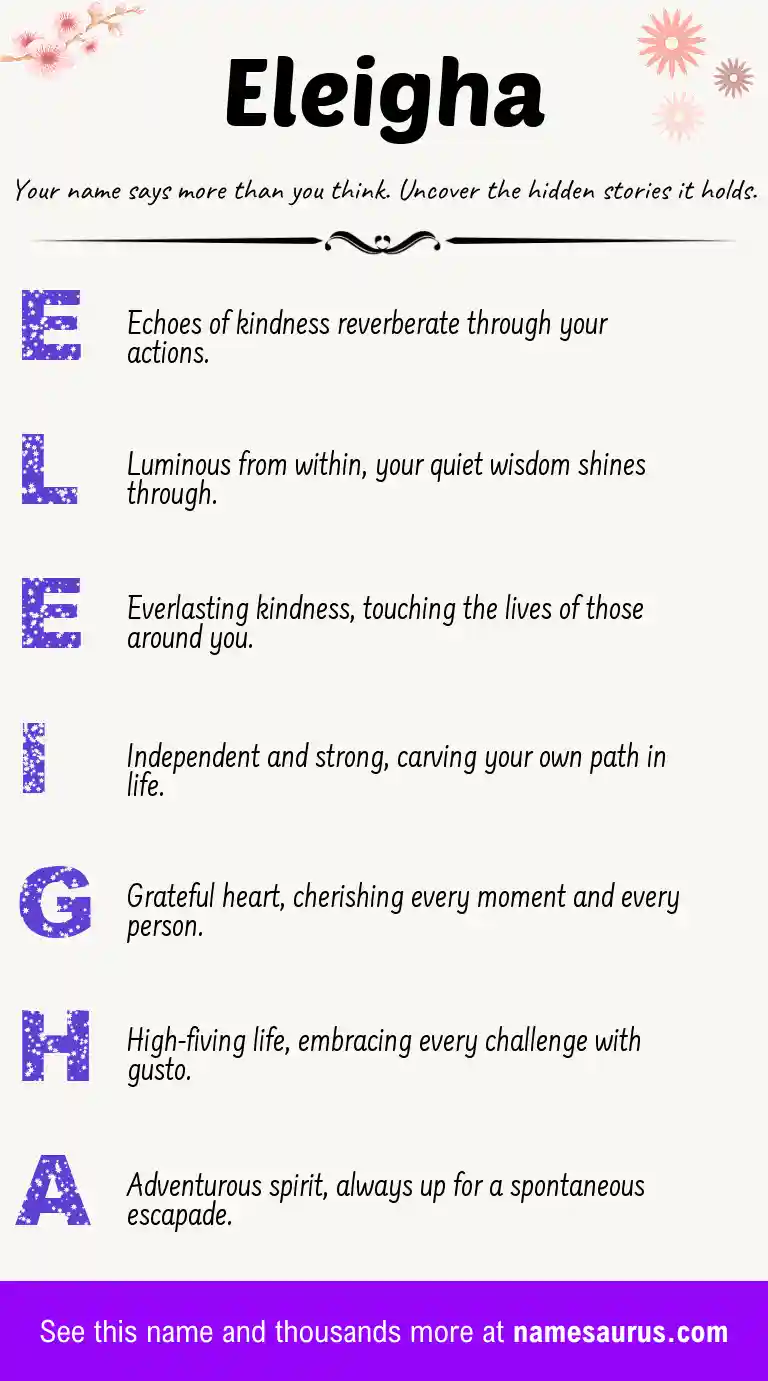 Acrostic poem about Eleigha.