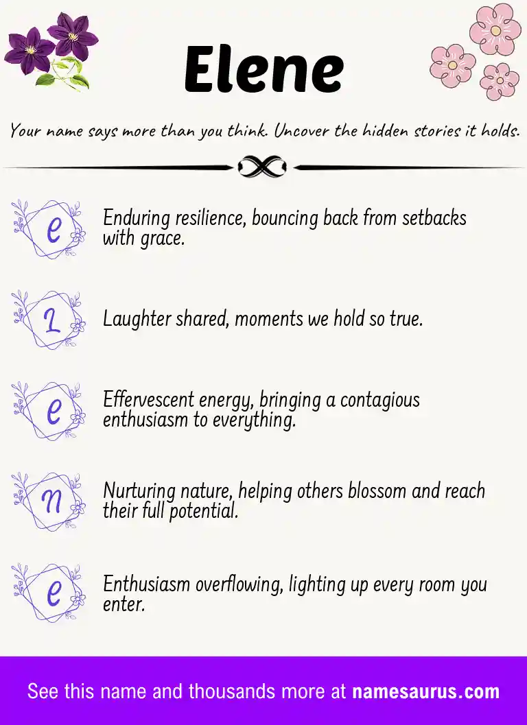 Acrostic poem about Elene.
