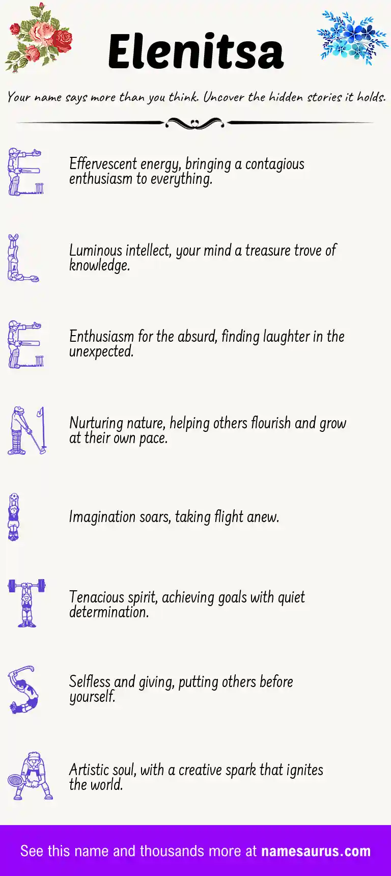 Acrostic poem about Elenitsa.