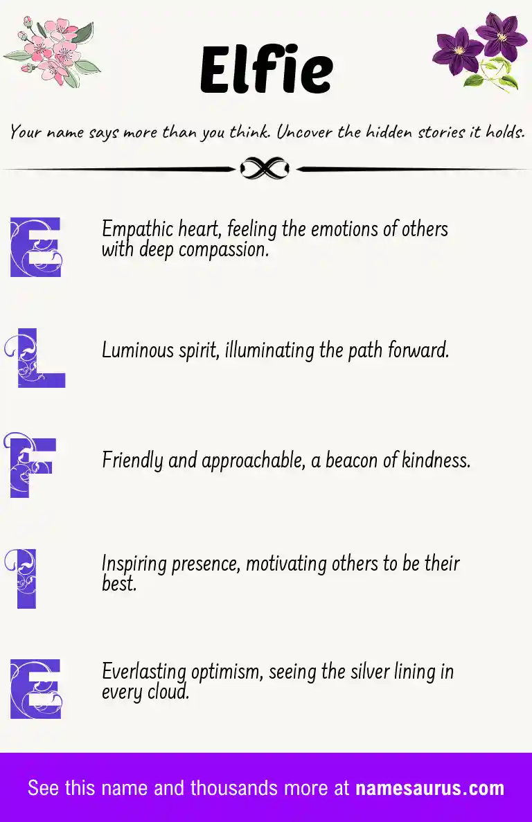 Acrostic poem about Elfie.