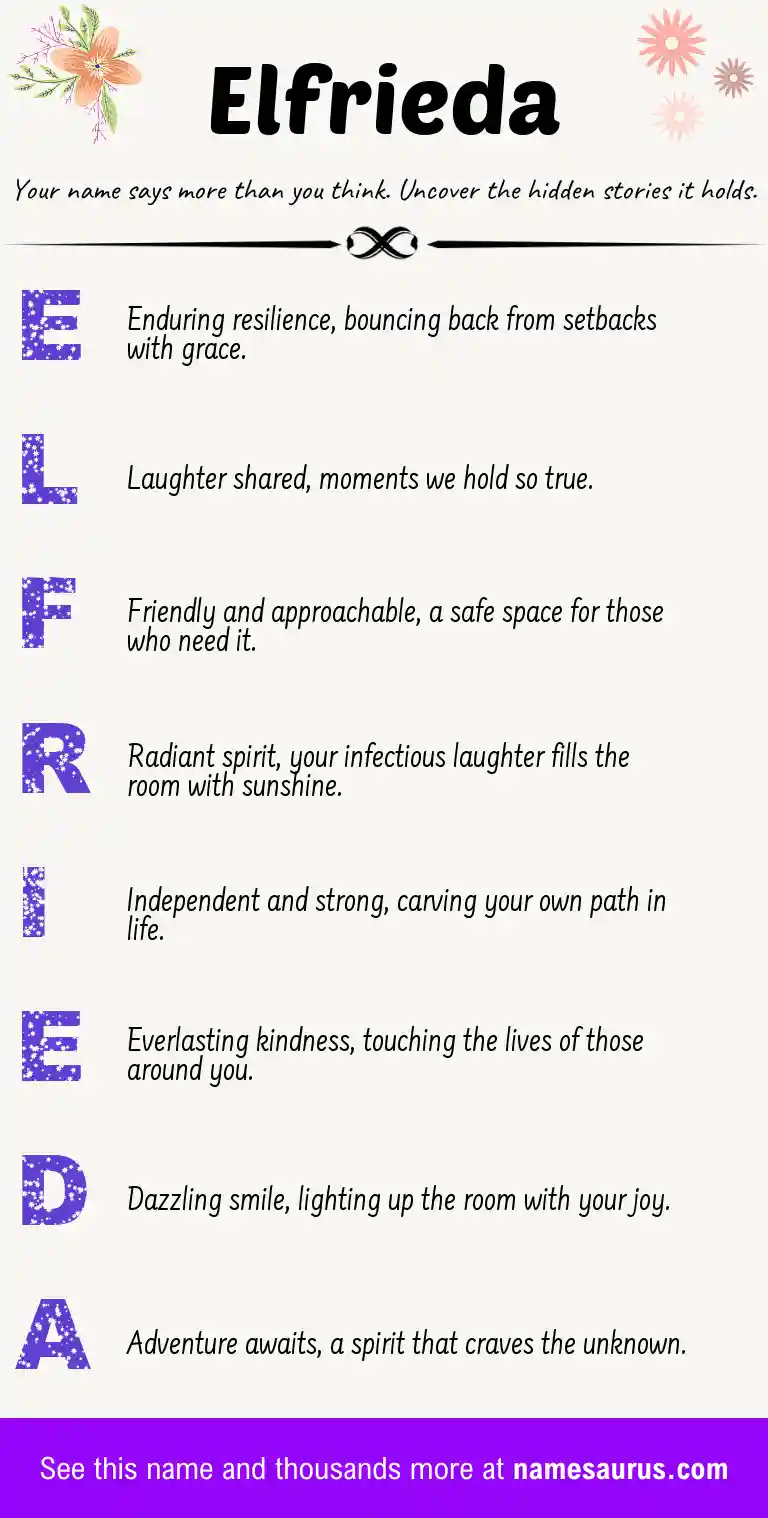 Acrostic poem about Elfrieda.