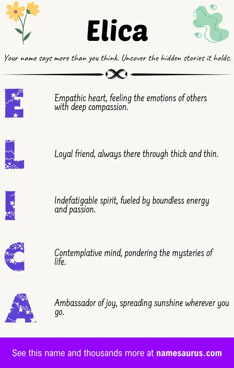 Acrostic poem about Elica.