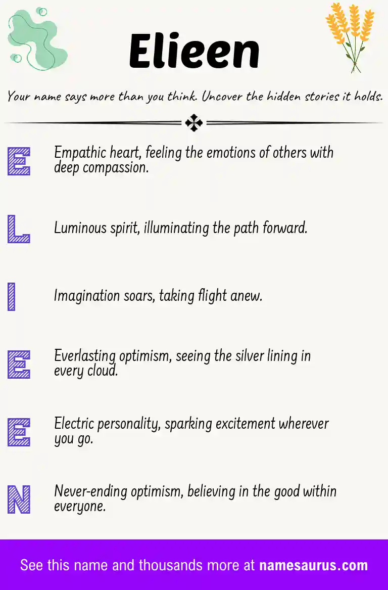 Acrostic poem about Elieen.