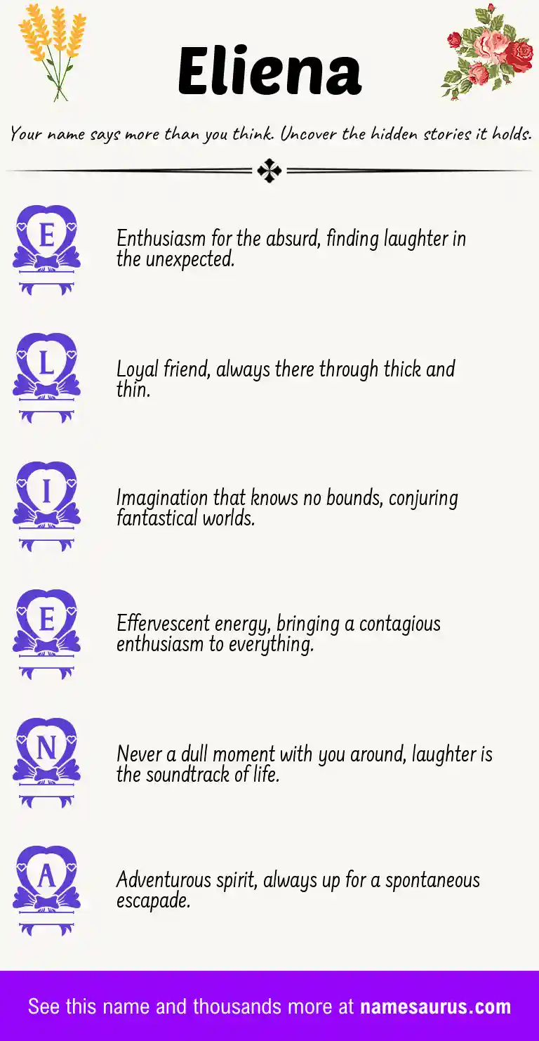 Acrostic poem about Eliena.