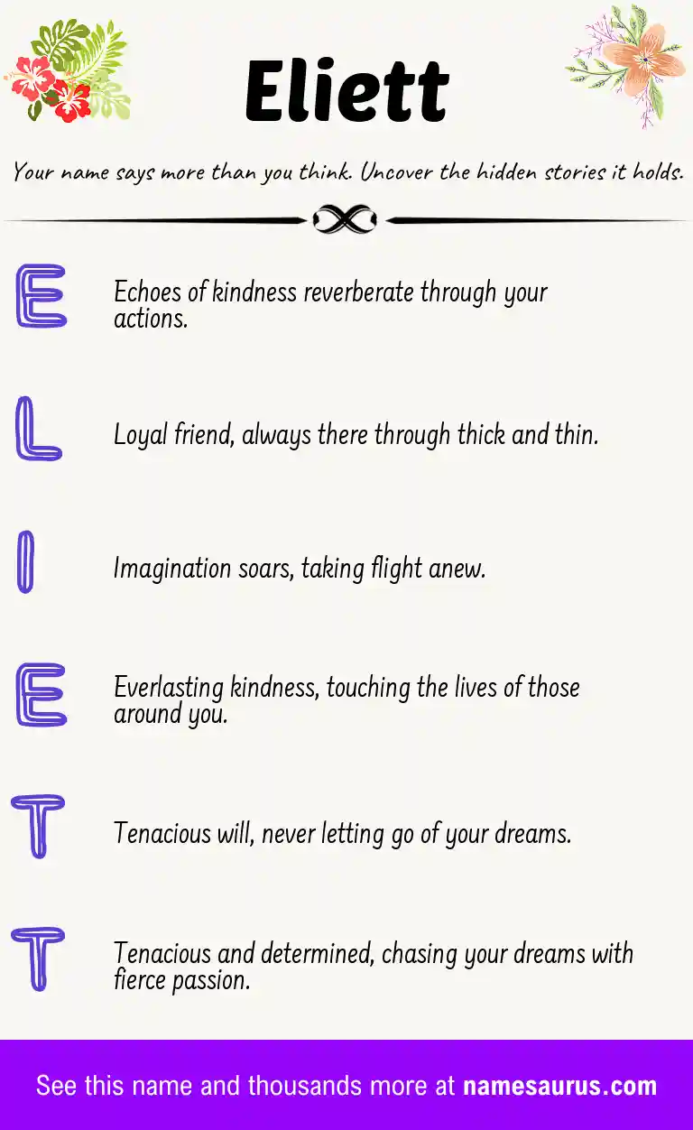 Acrostic poem about Eliett.
