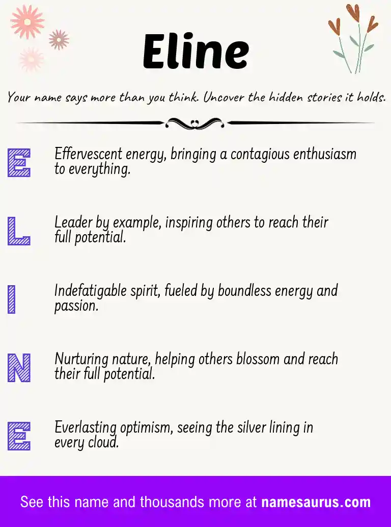 Acrostic poem about Eline.