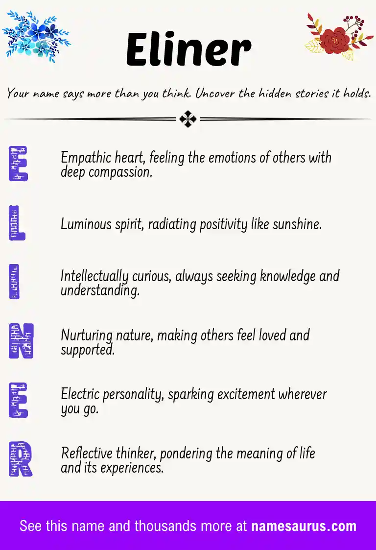Acrostic poem about Eliner.