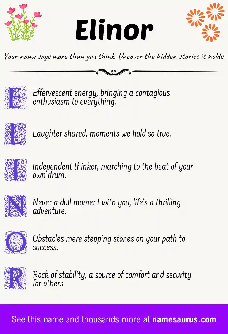 Acrostic poem about Elinor.
