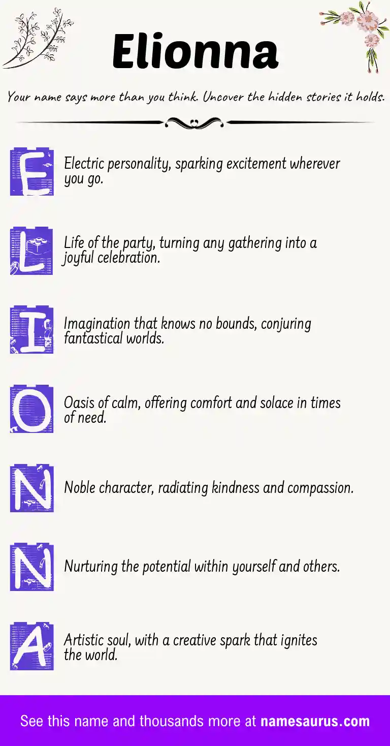 Acrostic poem about Elionna.
