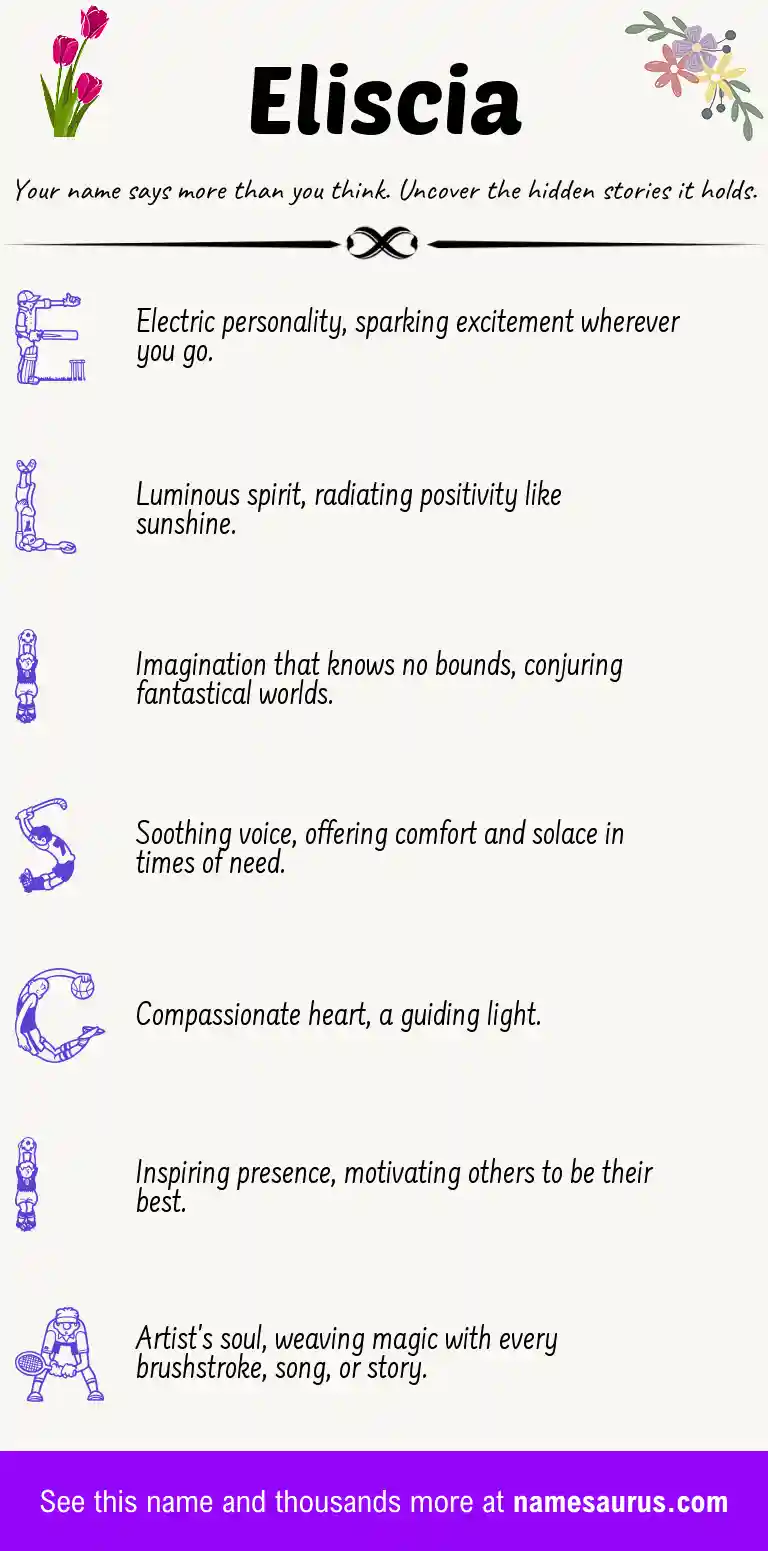 Acrostic poem about Eliscia.
