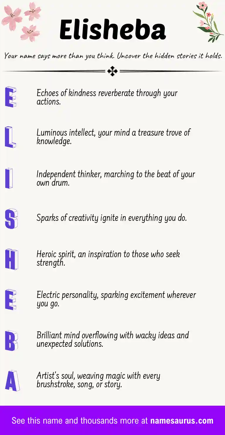 Acrostic poem about Elisheba.
