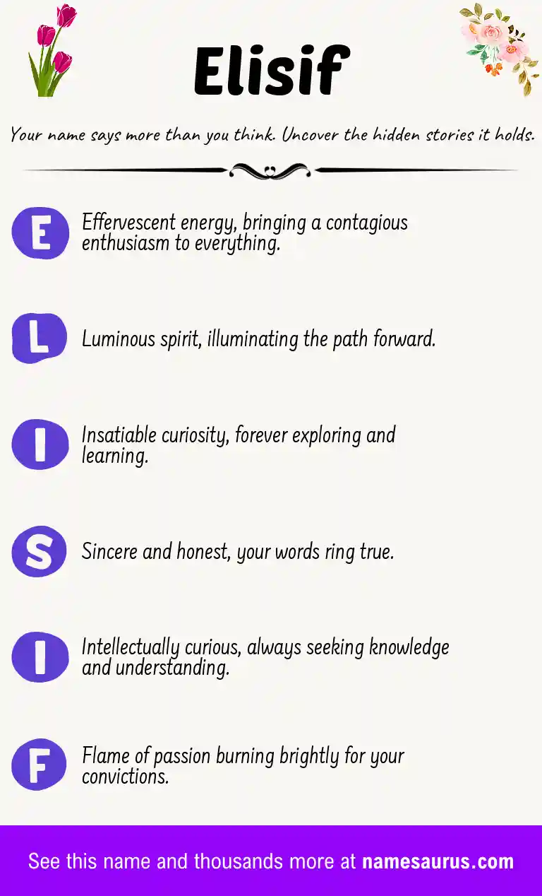 Acrostic poem about Elisif.