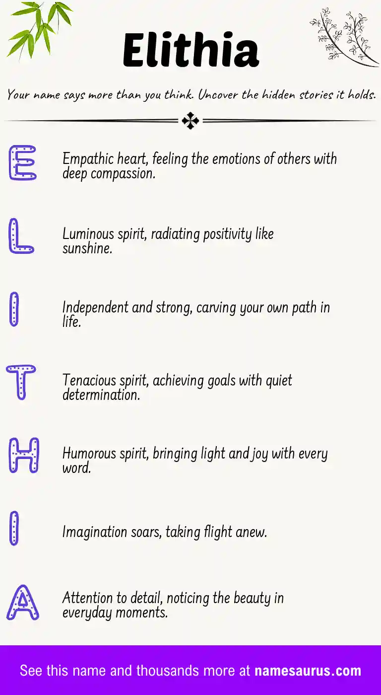 Acrostic poem about Elithia.