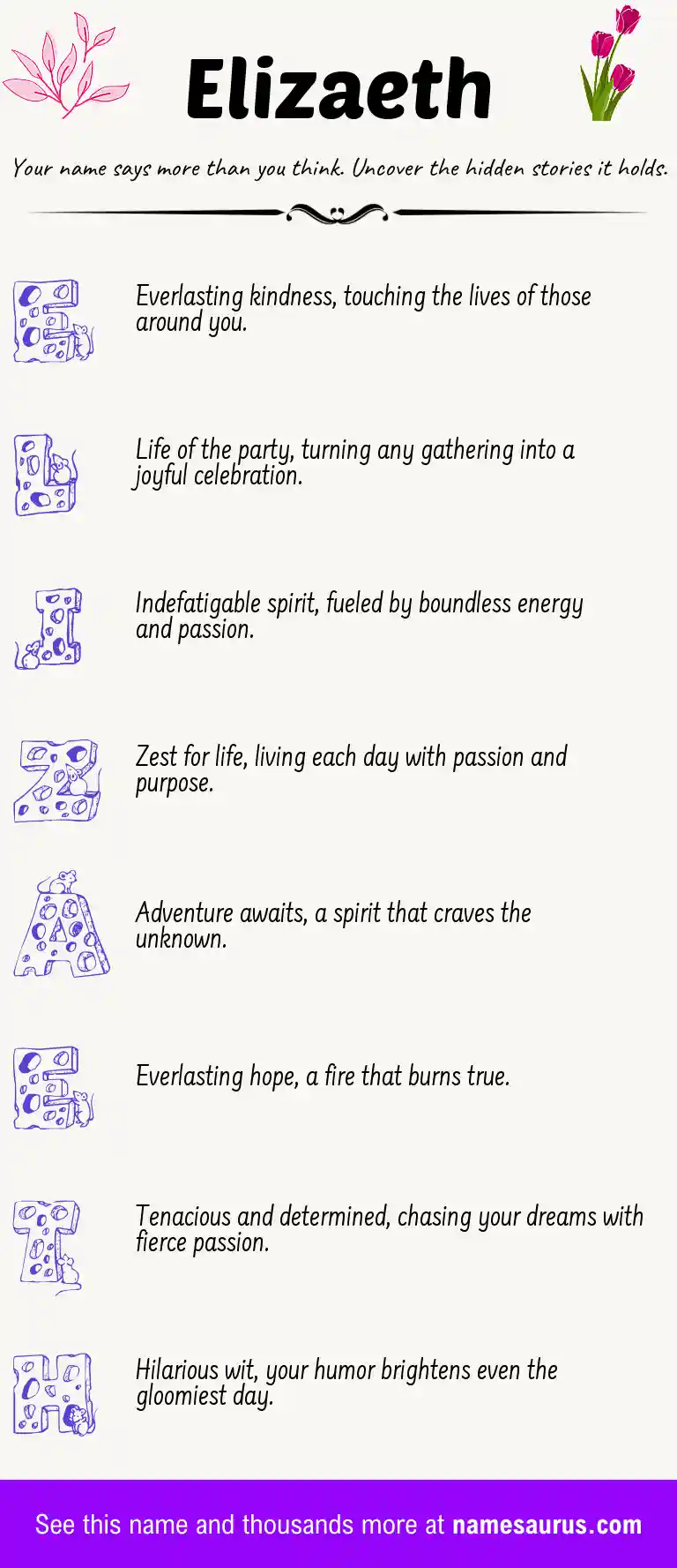 Acrostic poem about Elizaeth.
