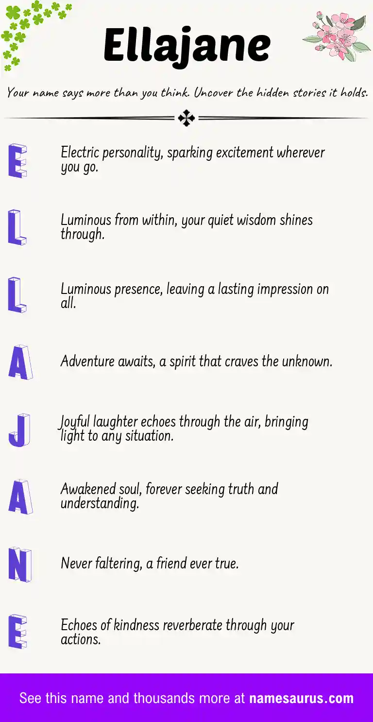 Acrostic poem about Ellajane.