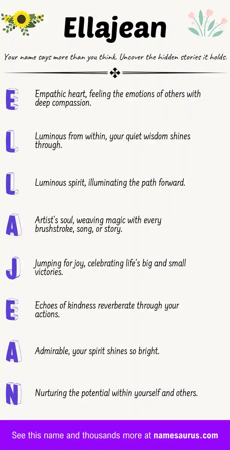 Acrostic poem about Ellajean.