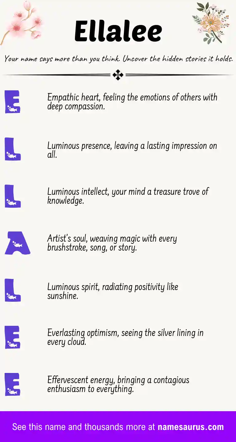 Acrostic poem about Ellalee.